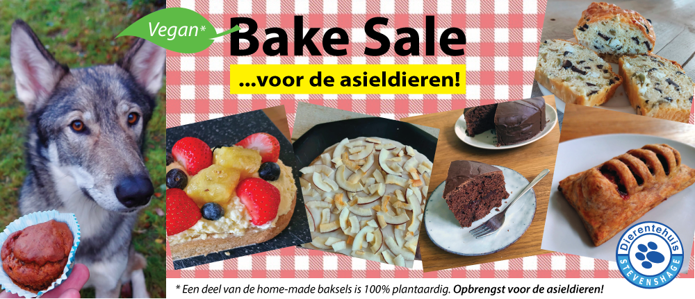 Klik om naar de Bake Sale webshop te gaan - opbrengst voor de asieldieren van Dierentehuis Stevenshage in Leiden!