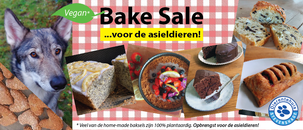 Bestel uw (vegan) gebak in de Bake Sale webshop van Dierentehuis Stevenshage!
