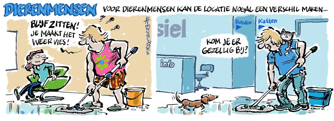 Strip van Leids cartoonist Maarten Wolterink, gebaseerd op het asielleven. Klik op de afbeelding voor meer asielstrips.